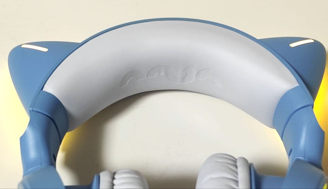 YOWU RGB 猫耳ヘッドホン　カラー 水色