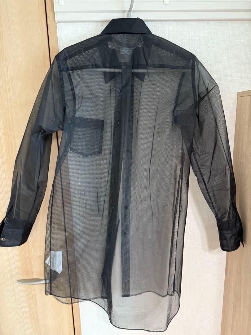 美品　コムデギャルソン　メッシュ黒シャツ