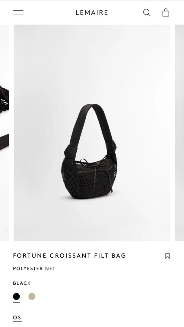 バッグ LEMAIRE FORTUNE CROISSANT FILT BAG