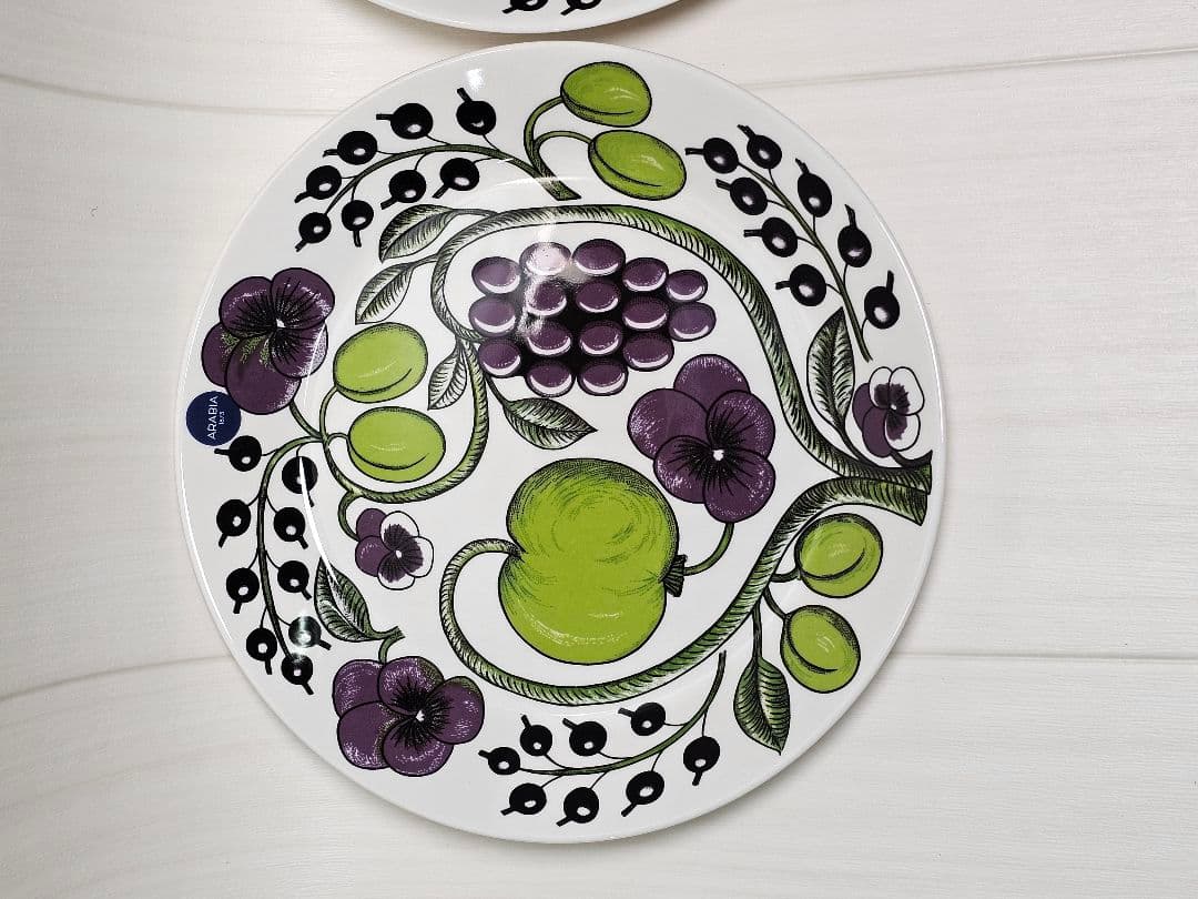 ARABIA/アラビア パラティッシ パープル 21cm プレート 2枚セット