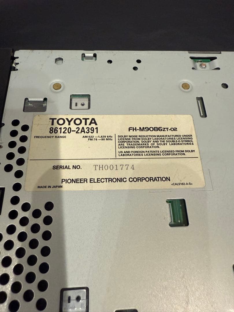 トヨタ JZX100 ツアラー 純正 デッキ オーディオ 86120-2A391