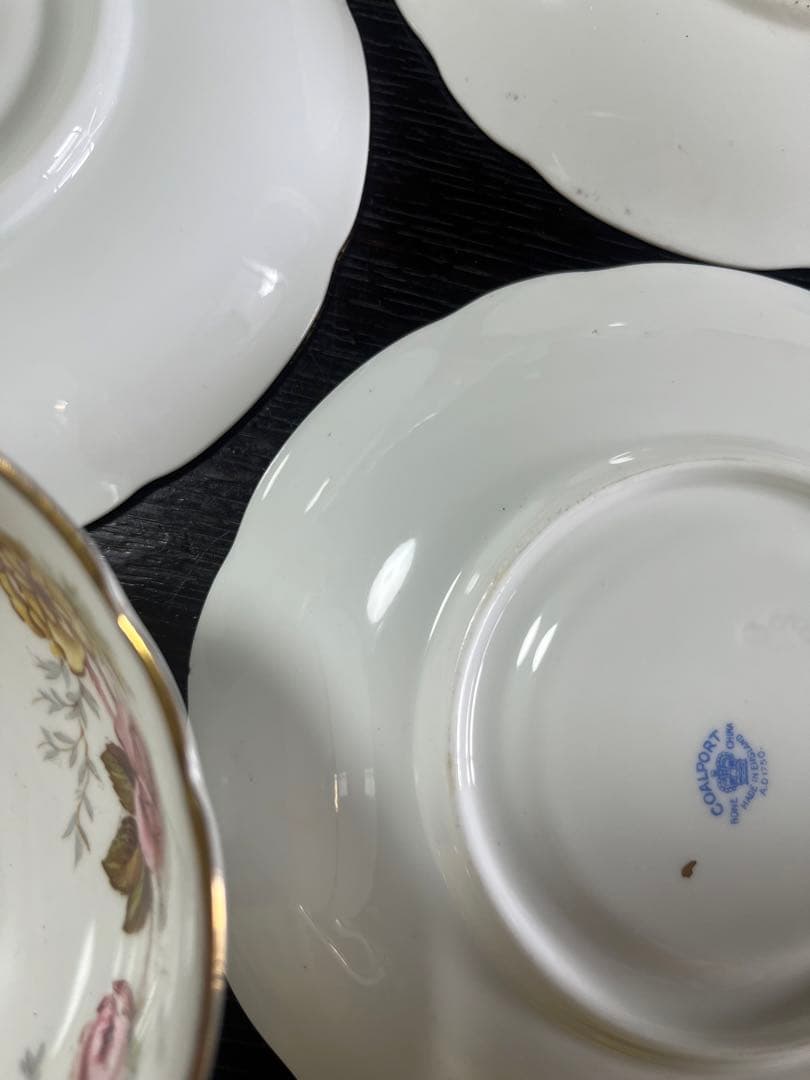 コールポート　アンティーク　ティーセット　5つ　カップアンドソーサー　セット