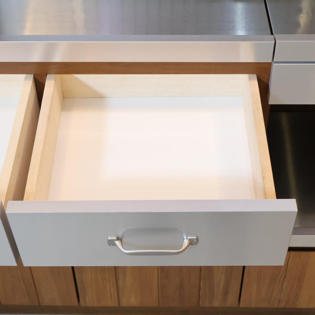 unico ウニコ ストラーダ 3面レンジボード 食器棚 キッチンボード レンジ