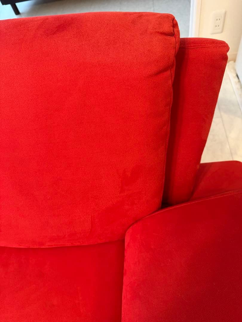 直接引取り限定 ★☆ ソファ ３人掛け 赤 レッド 東京都国分寺市の戸建て2階