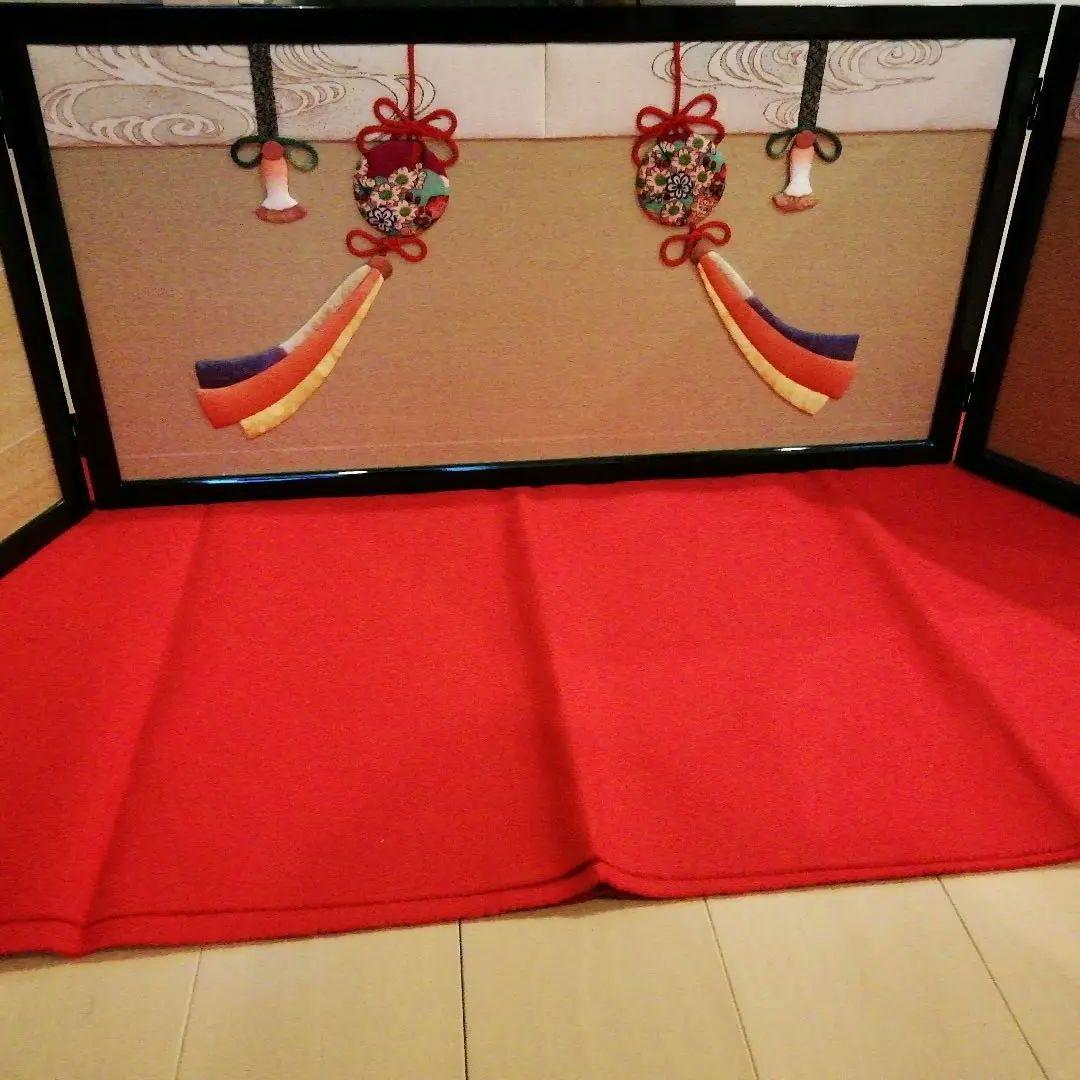 ひな祭り飾り屏風(刺繍)『山口真木』作品