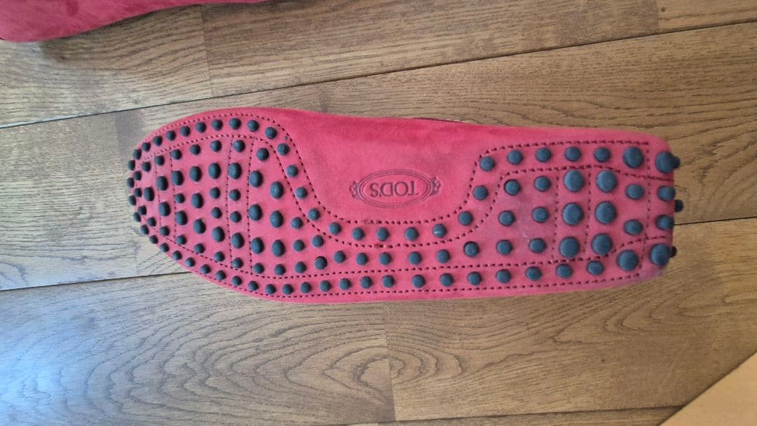 新品未使用 TOD'S ドライビングシューズ レッド
