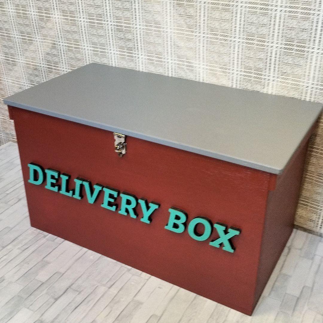 70《宅配BOX》収納 ボックス 置き配 りんご箱 木箱 コンテナ ポスト