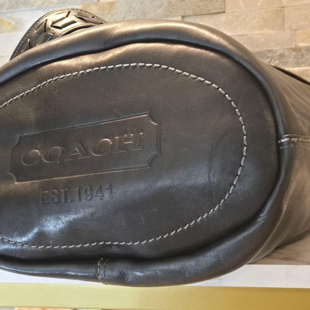 COACH オールド コーチ　ダッフル　ショルダーバッグ　バケツ型　レザー　黒