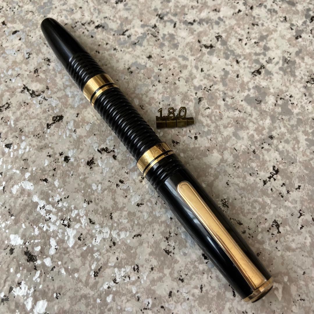 #180 オーバーホール済み 万年筆 PLATINUM ギャザード 14k