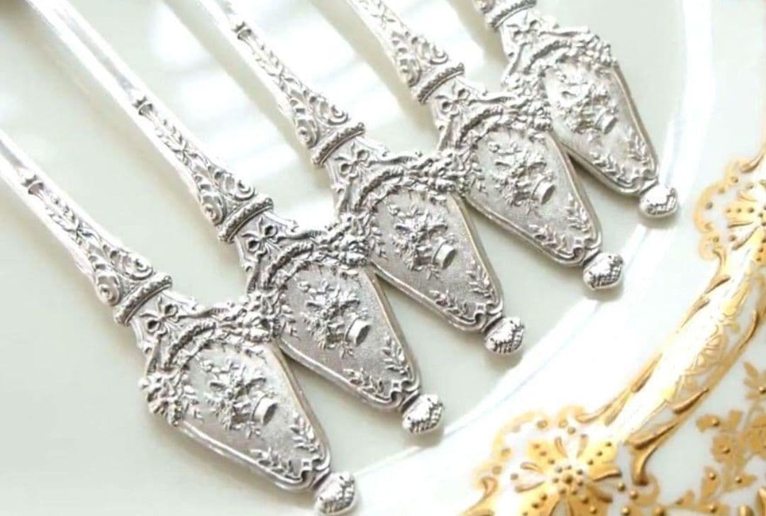 純銀 ② ソリッドシルバー アイスクリームスプーン スターリングシルバー