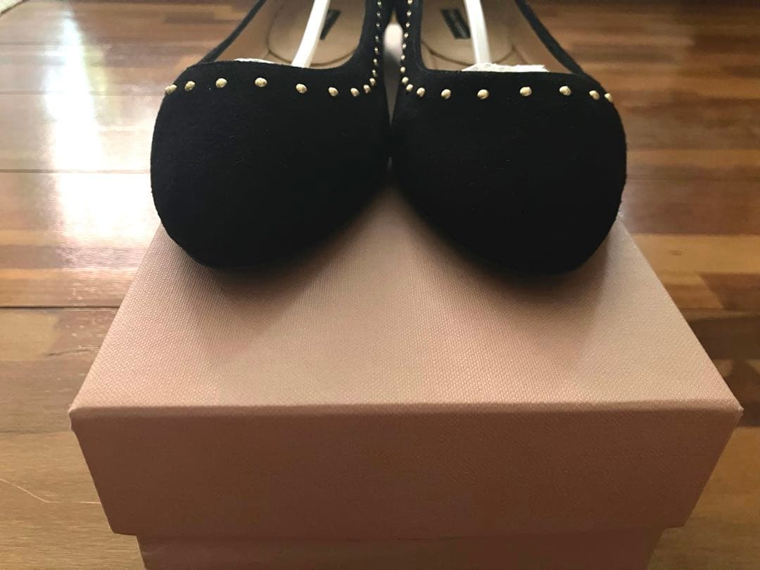 FABIO RUSCONI ブラック フラットシューズ　35 1/2