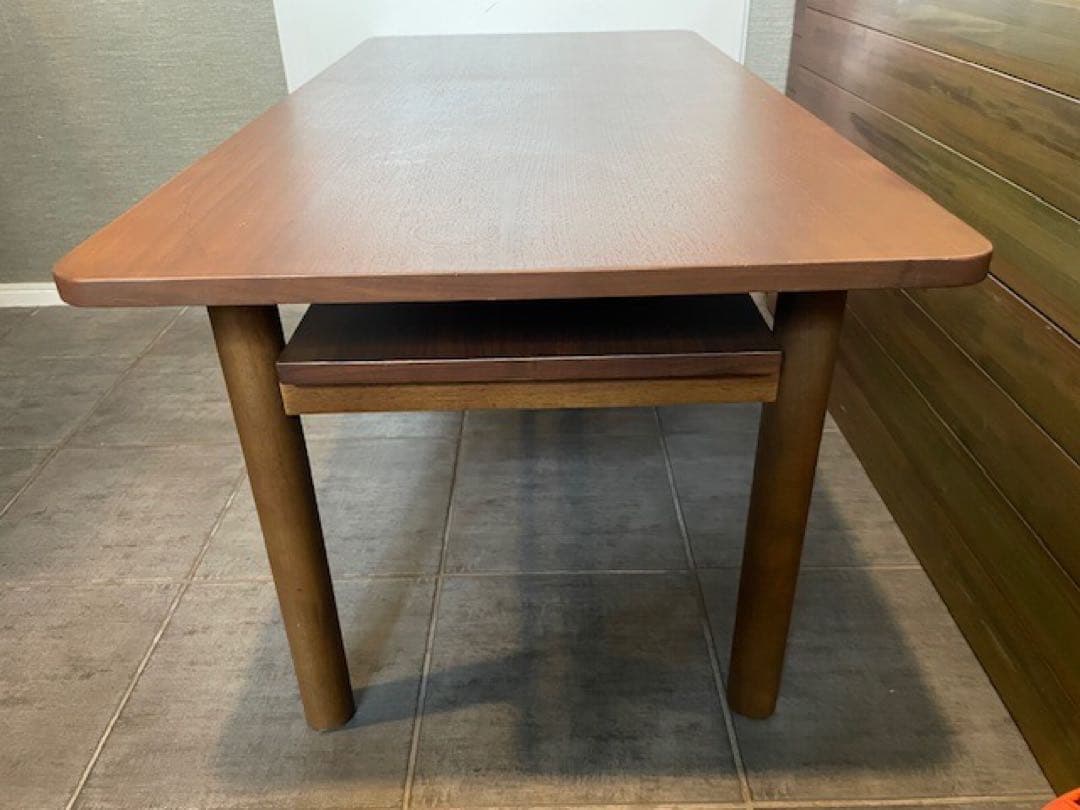 美品■MUJI/無印良品　木製ミドルテーブル　ウォールナット材/リビングテーブル