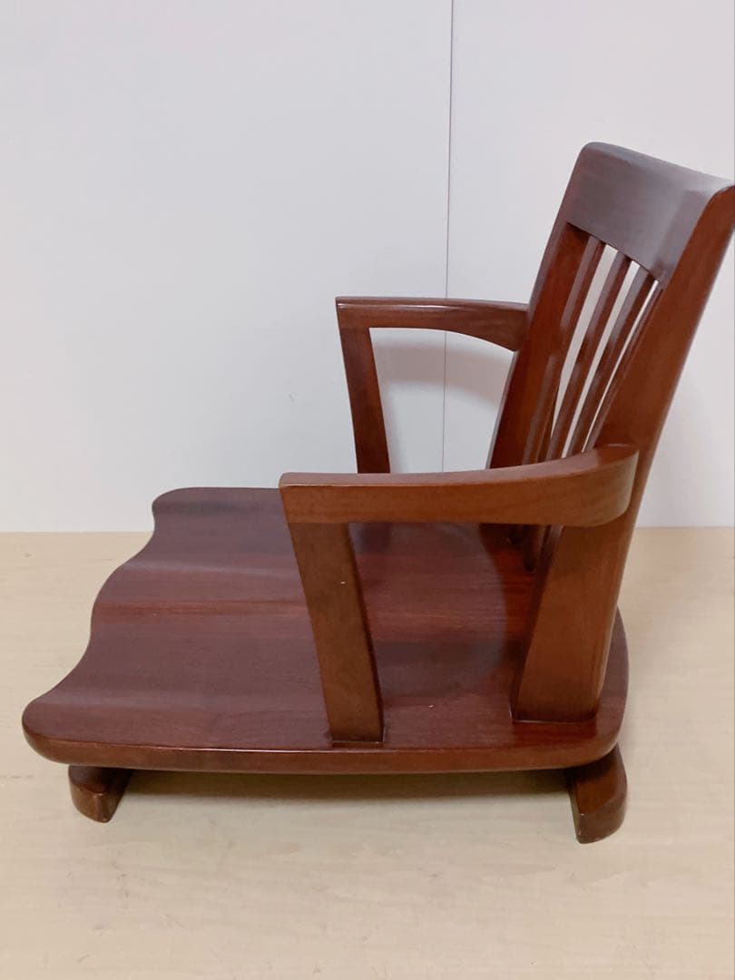 大塚家具　回転座椅子　木製　ローチェア　希少　レトロ　座椅子　回転椅子