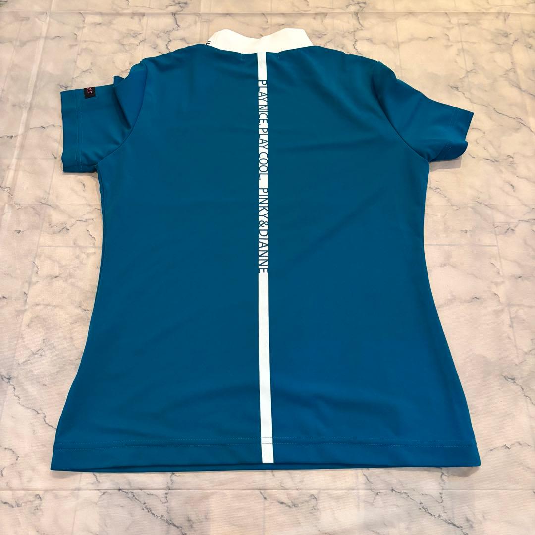 PINKY GOLF ターコイズ ラップスカートとモックシャツ