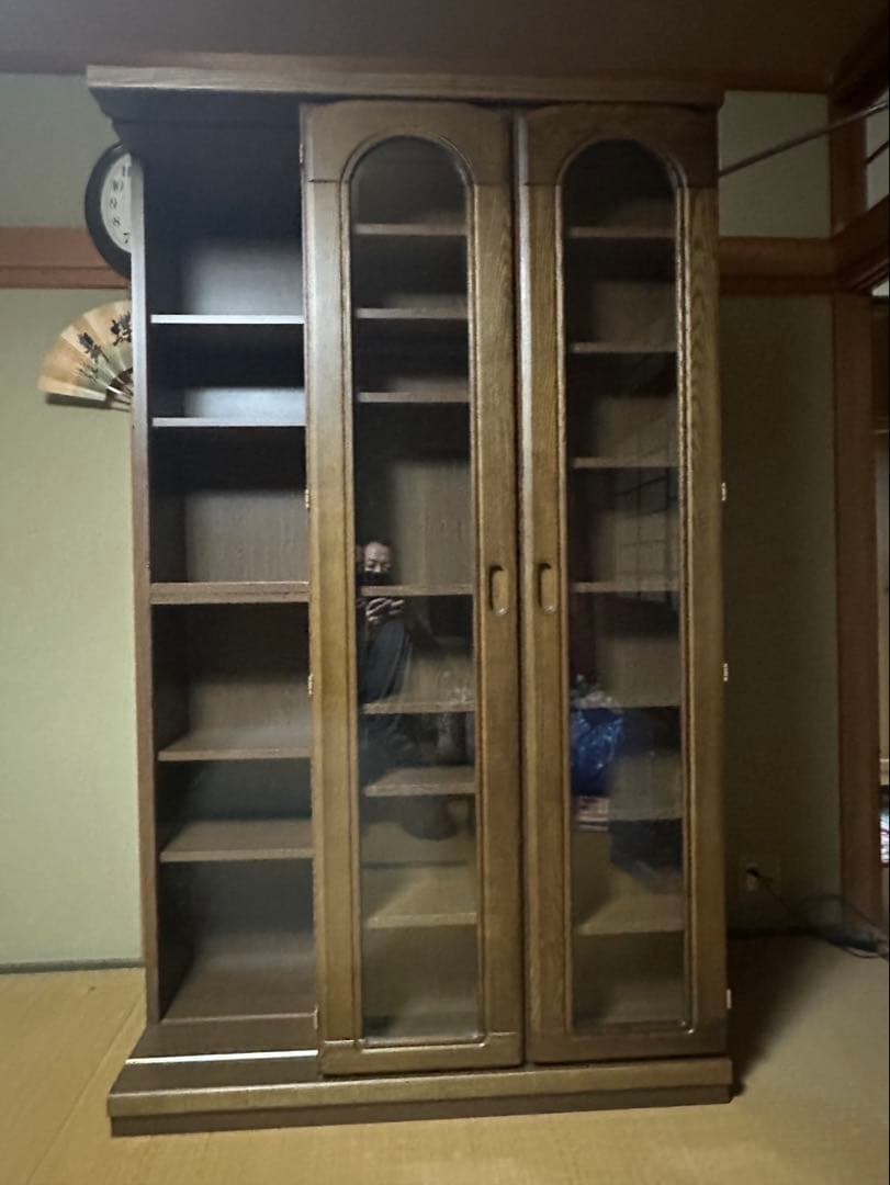 木製スライド式本棚