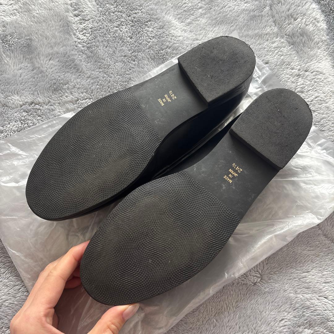 OHGA オーガ　ビジュー付き ブラックローファー