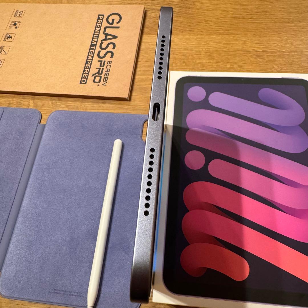 iPad mini6 パープル 64GB WiFi ケース フィルム ペンシル付