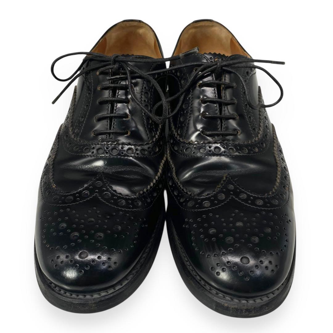 美品■チャーチ　BURWOOD　ビジネスシューズ　ウィングチップ　黒