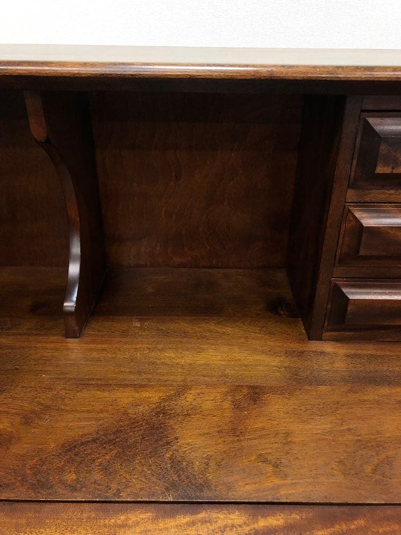 九州民芸家具 ライティングビューロー デスク チェスト 机 引き出し 民藝