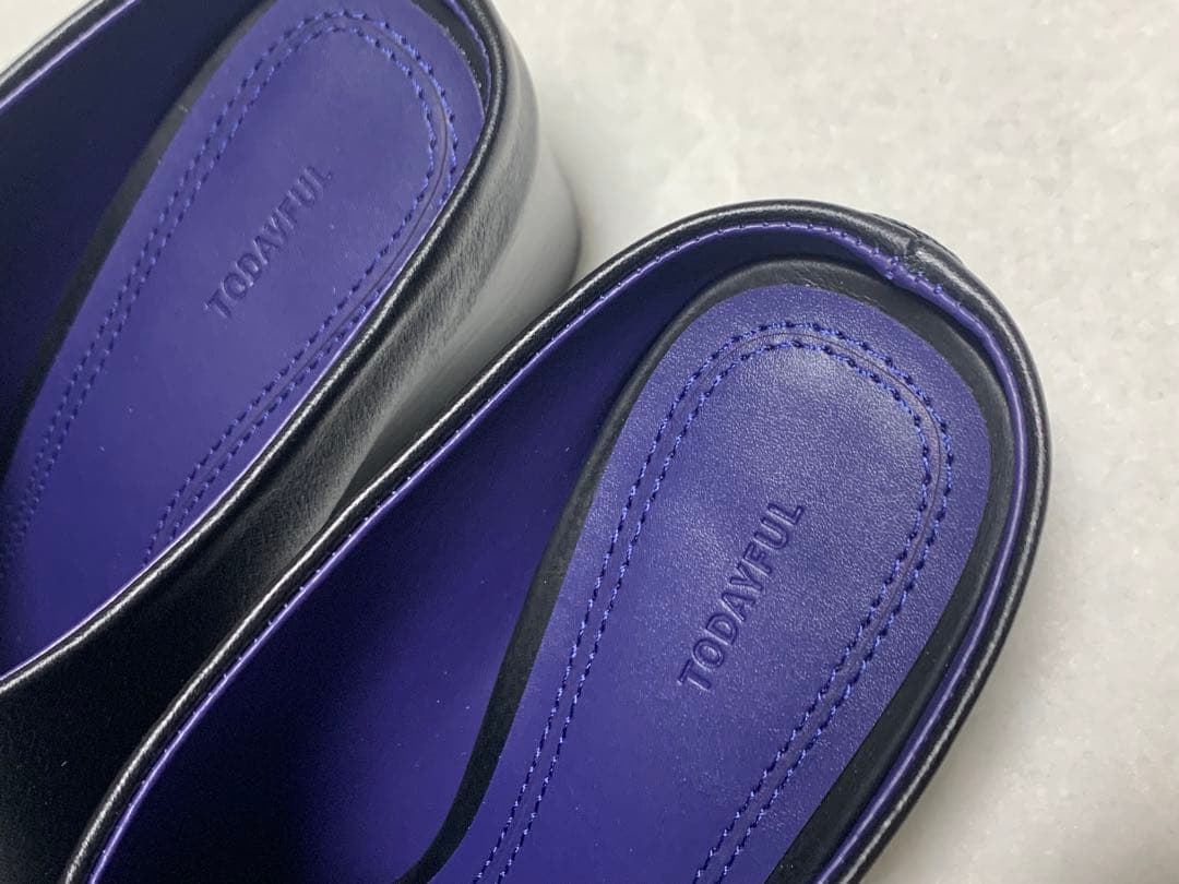 TODAYFUL トゥデイフル Squaretoe Leather Sabot