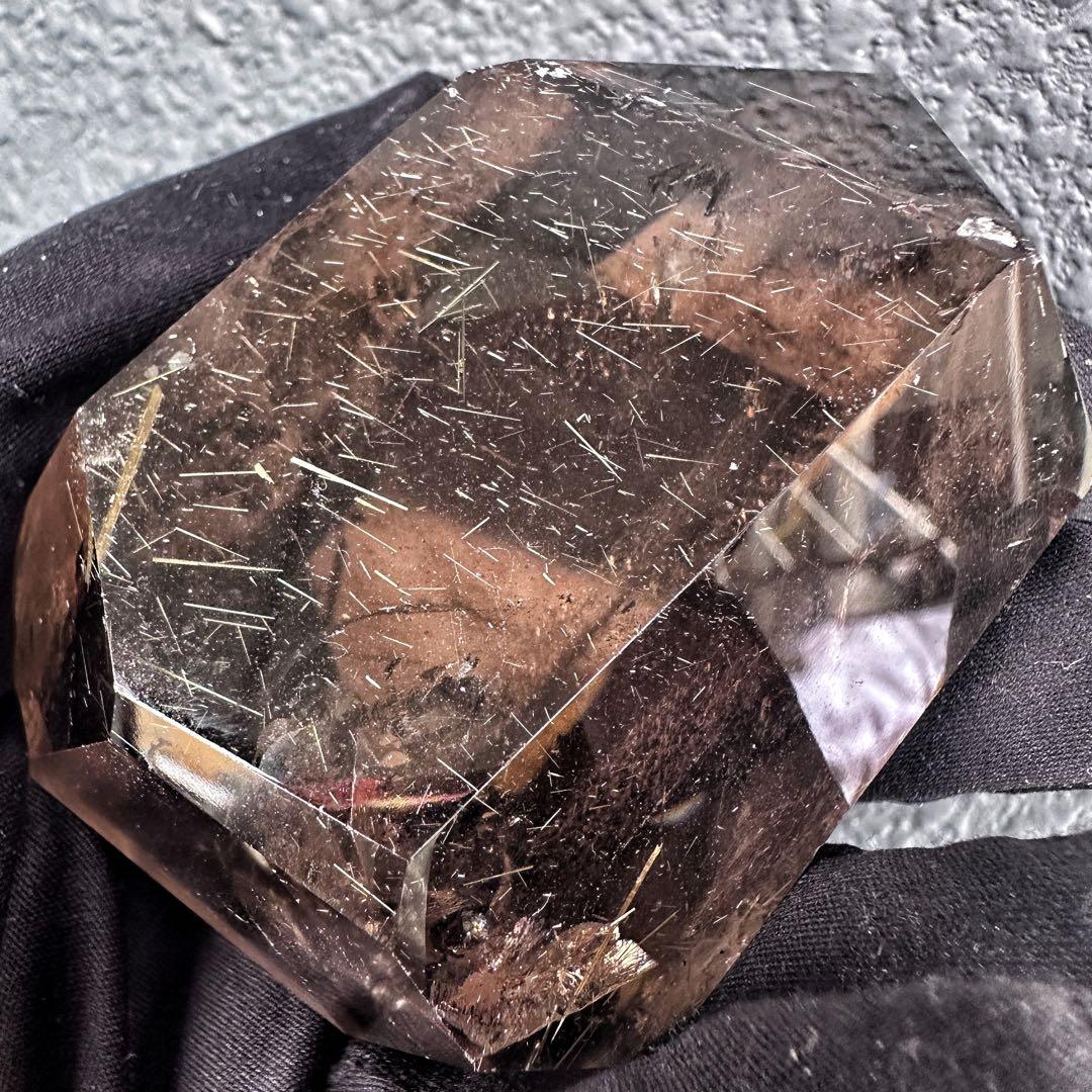 高級品❗️虹入り☆スモーキーゴールドルチル タイチンルチルフリーフォームA1211