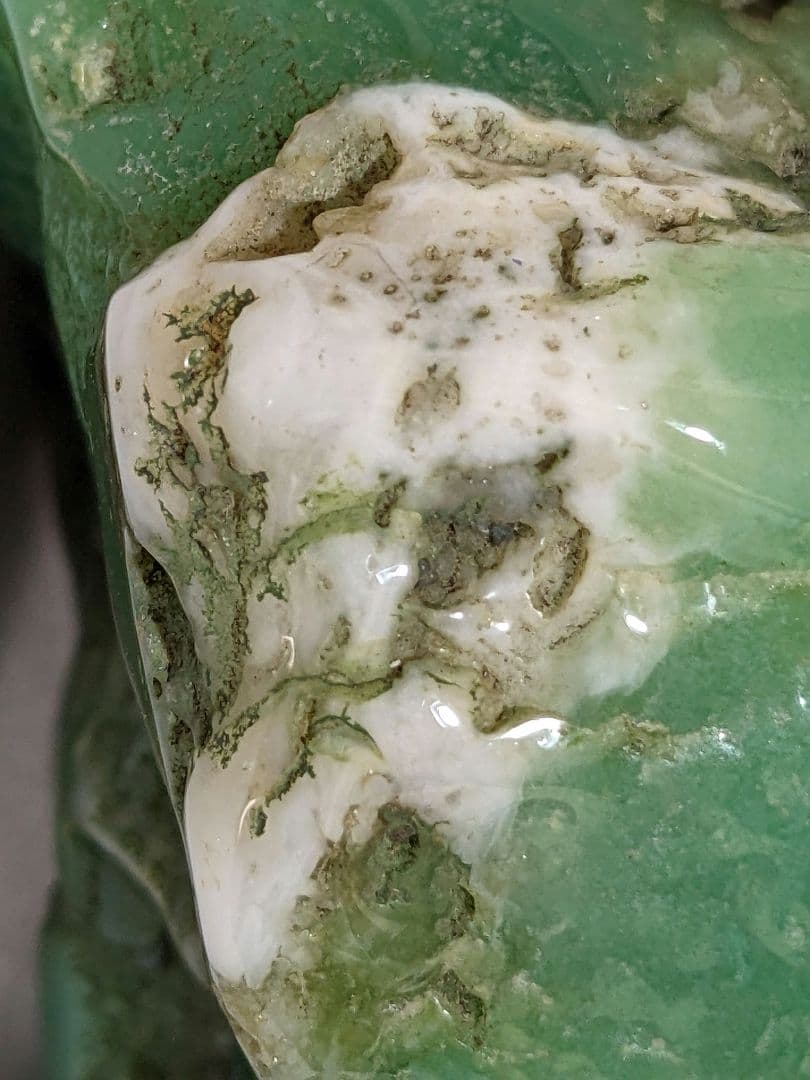 ♦鑑賞石飾り 置物？ 中国翡翠 水石 盆石 鉱物 置物 飾り 骨董品