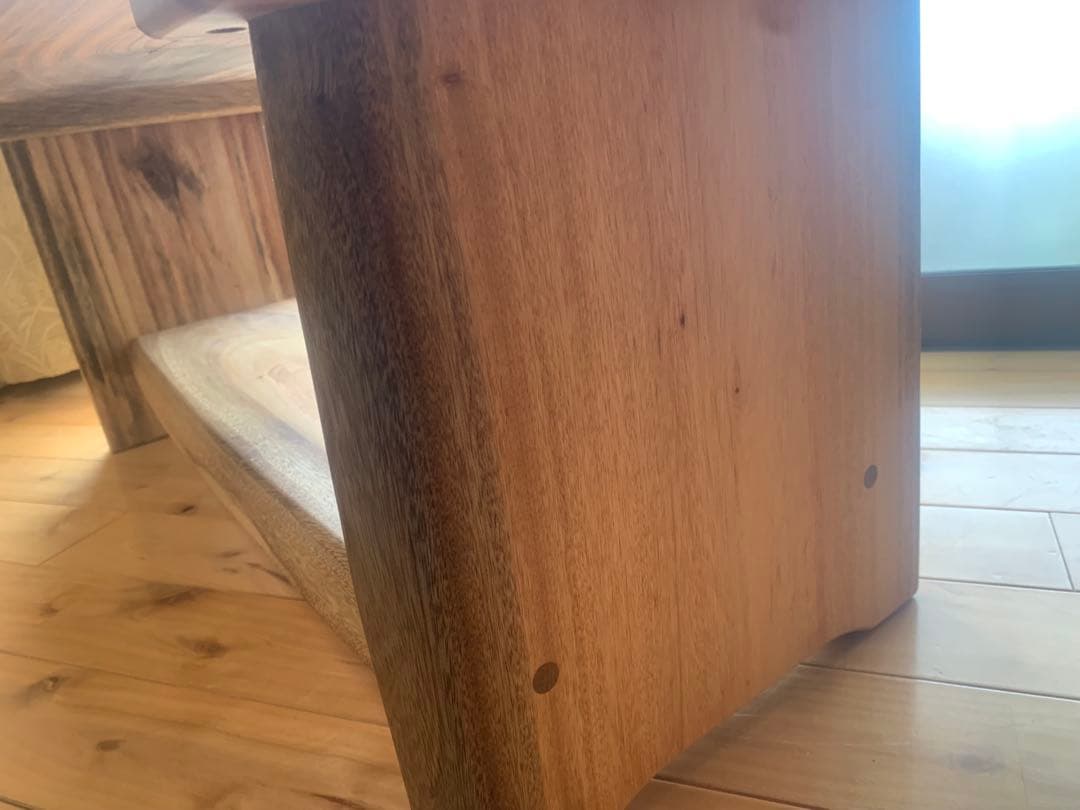 お値下げしました✨ワイルド❣️棚有A:楠サイドテーブル、TV台、飾り棚