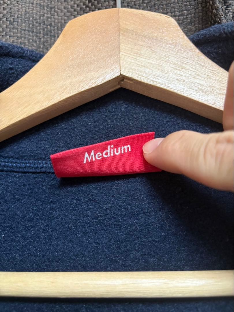 Supreme ハーフジップフリース Mネイビー