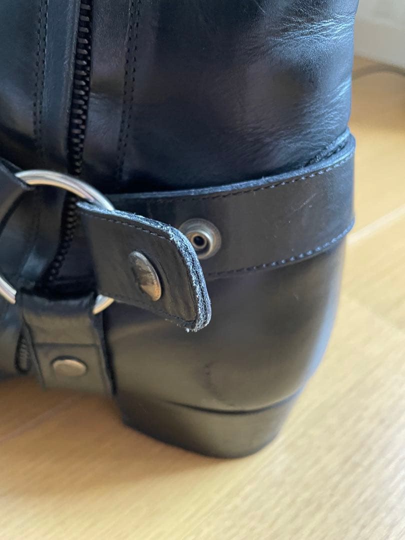 正規品 サンローランパリ メンズ レザーブーツ 黒 42 1/2