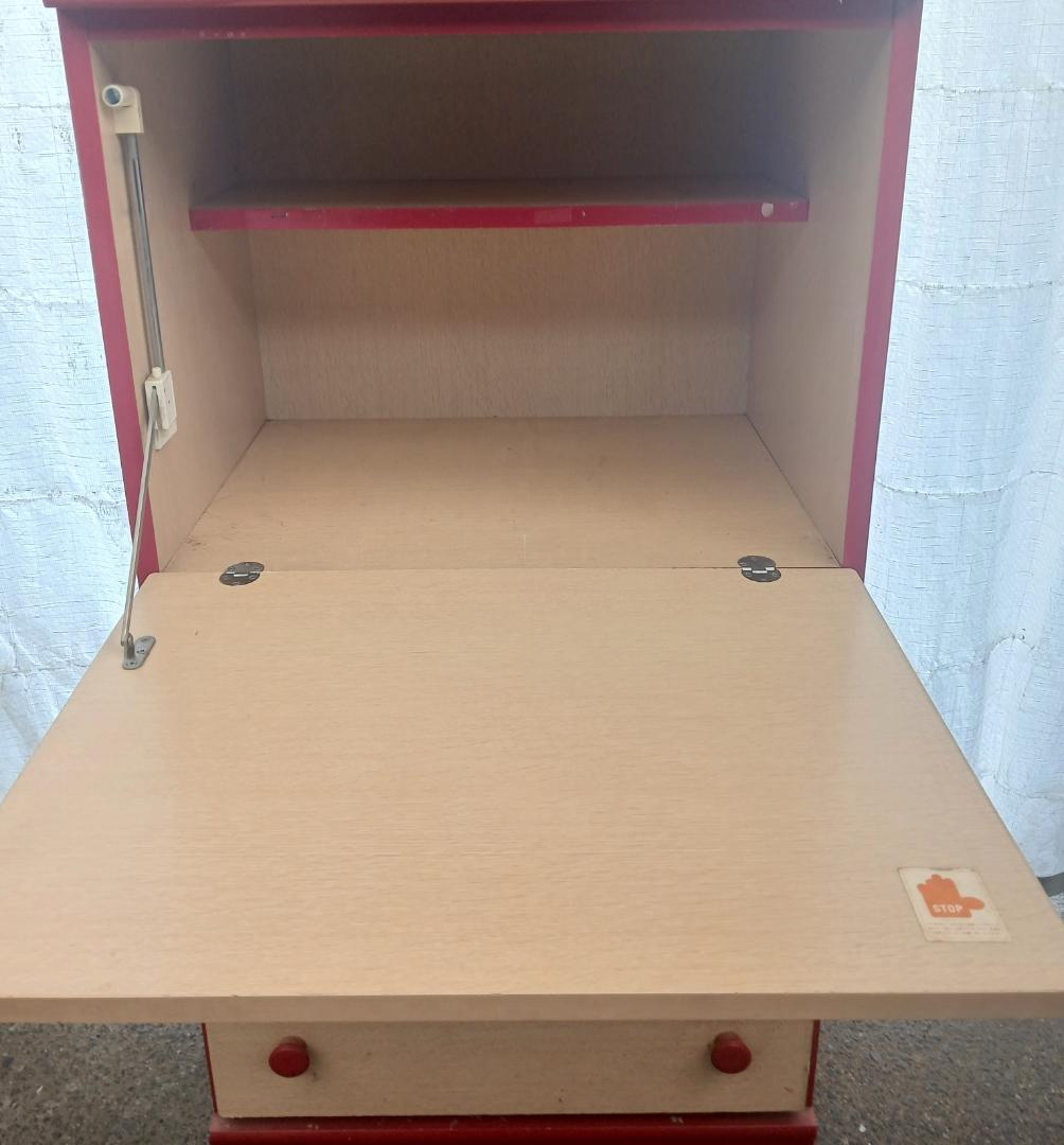 昭和レトロポップ 大型 収納棚 イラスト 当時物 コイズミ製 家具 インテリア