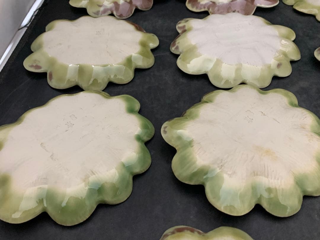 京　寳悦 作　花形皿　小皿　14枚　器　お花