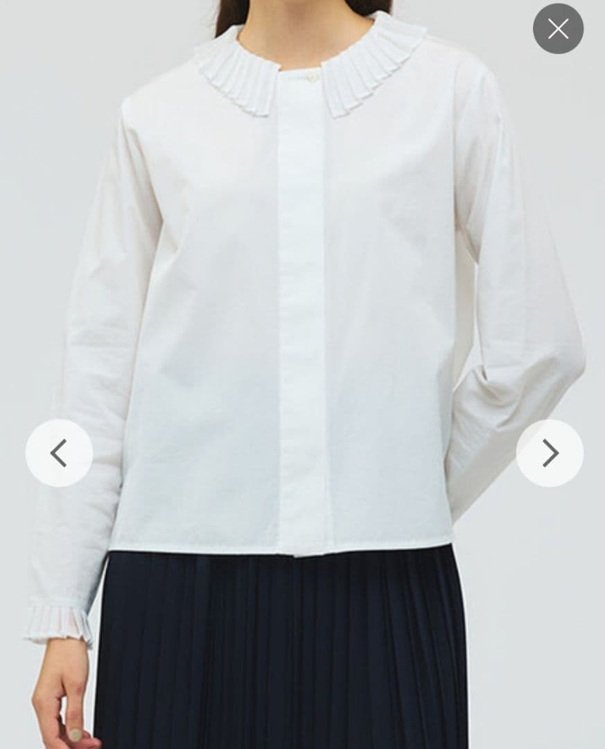 ミズイロインド　新品　プリーツカラーシャツ　フォーマル　オケージョンに