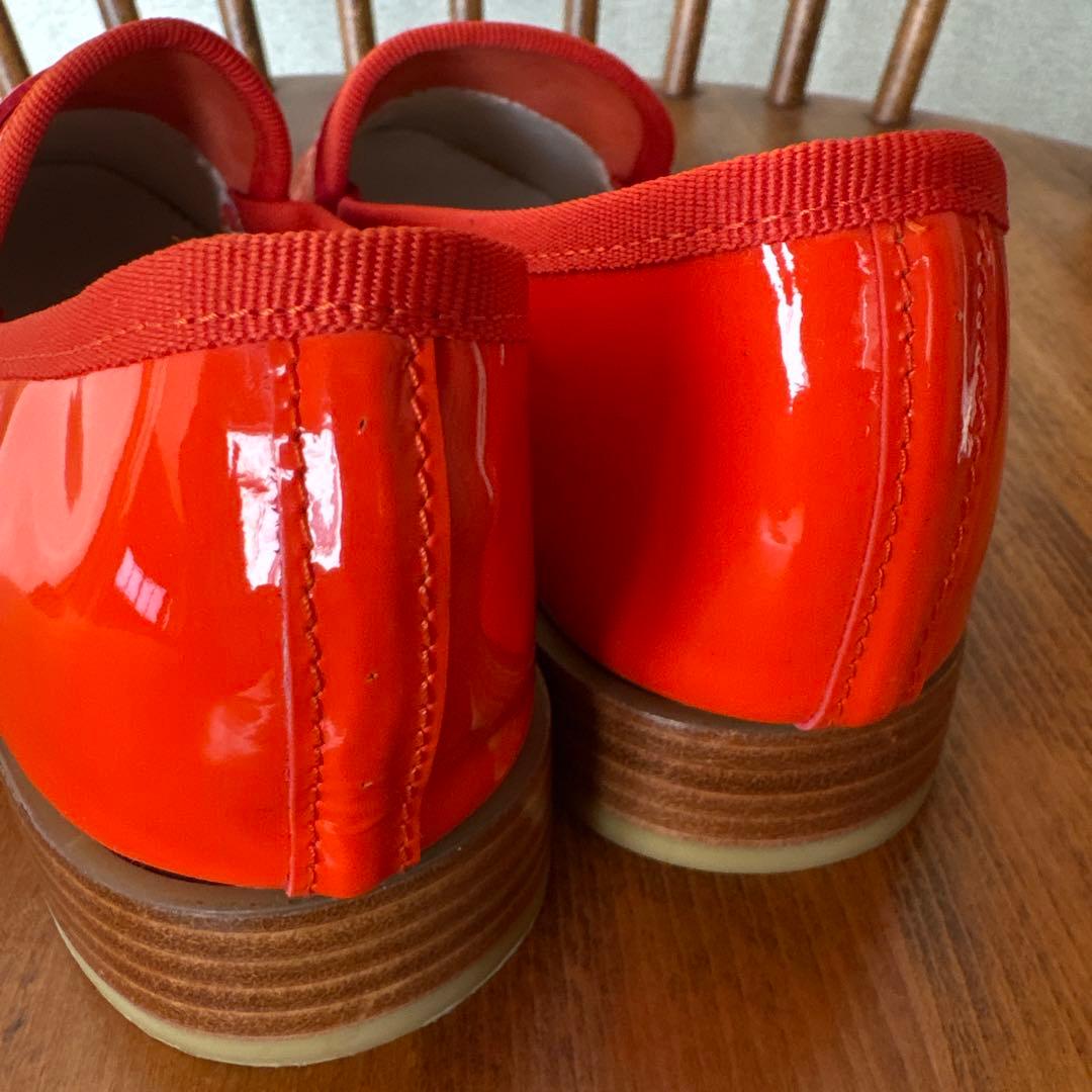 【美品】「repetto」マイケル エナメルシューズ　オレンジ
