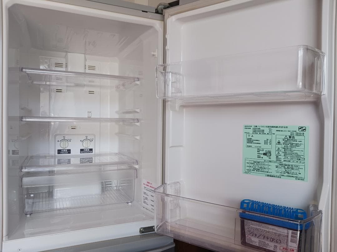 ゆずゆず　一人用 冷凍冷蔵庫 MR-P15T-S 146L 三菱