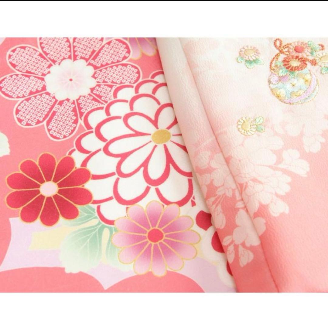 七五三 フルセット　着物　3歳　被布　女の子　ピンク　リョウコキクチ