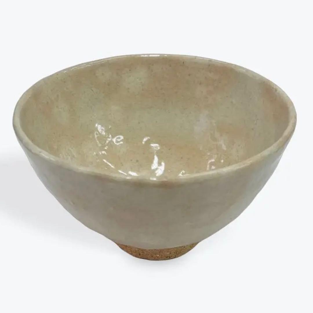 萩焼　萩白釉縁彩茶碗　茶道具　抹茶碗