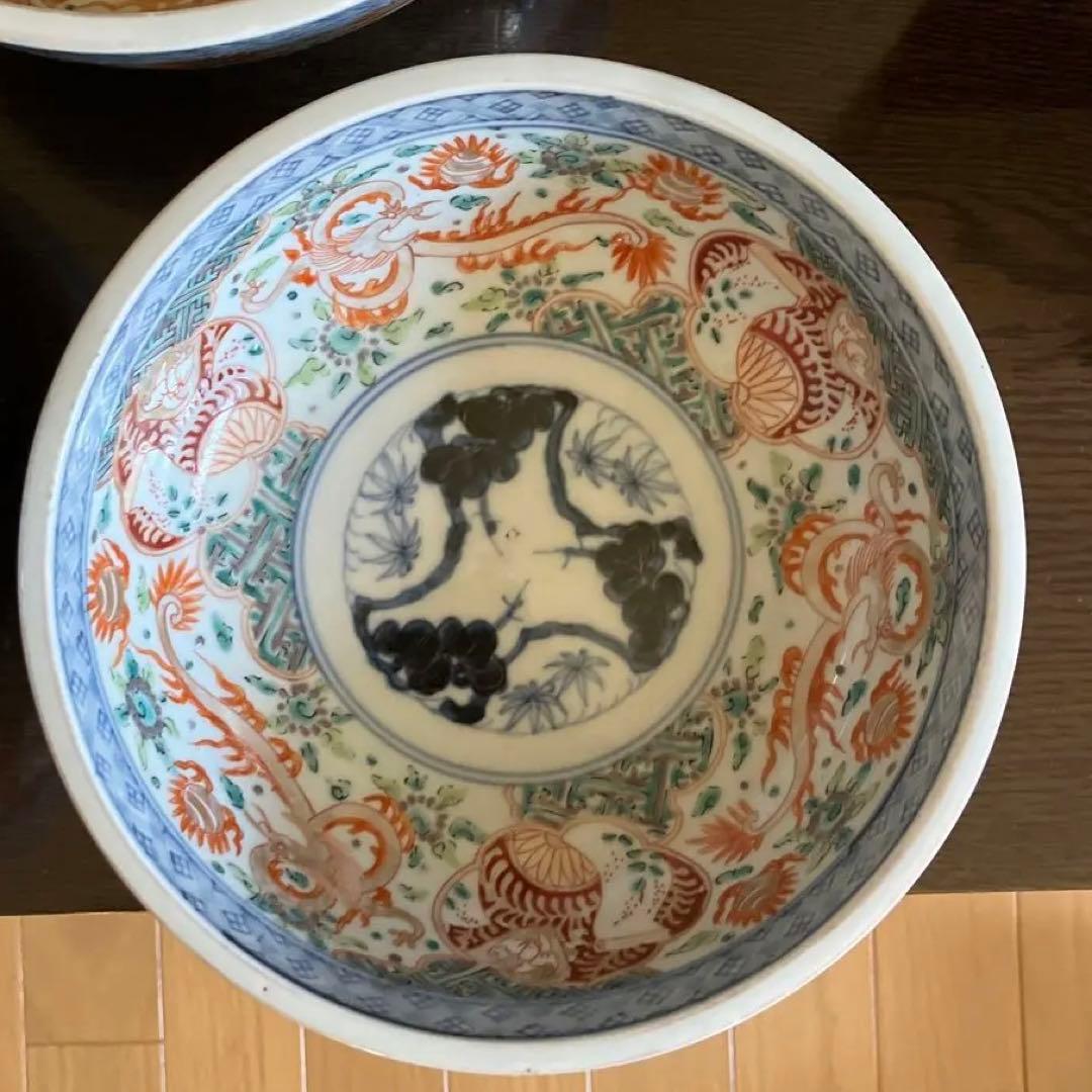 お値下げ 古伊万里 三つ組鉢 二重高台