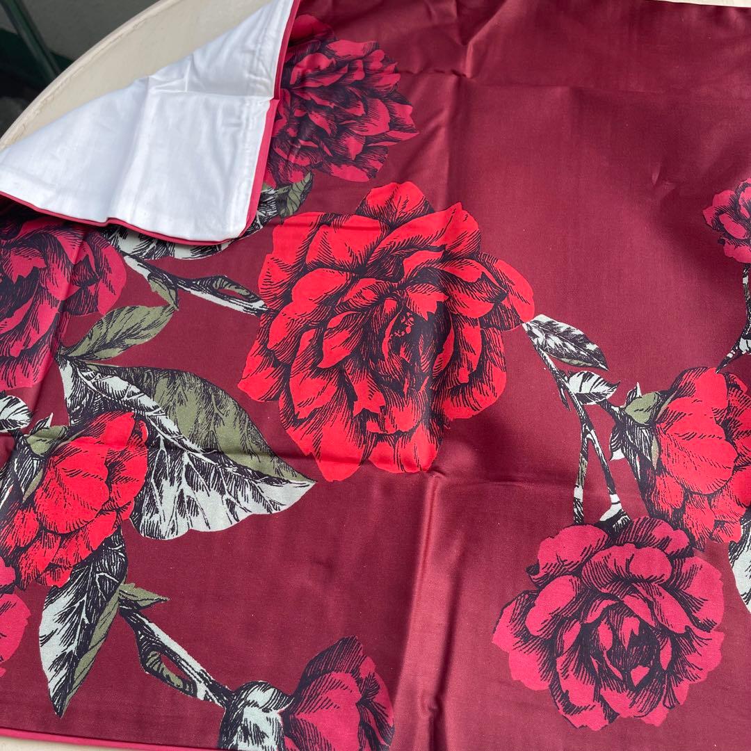 イギリス直輸入　ローラアシュレイ 掛けカバー＋枕カバー2枚　コットンサテン　新品