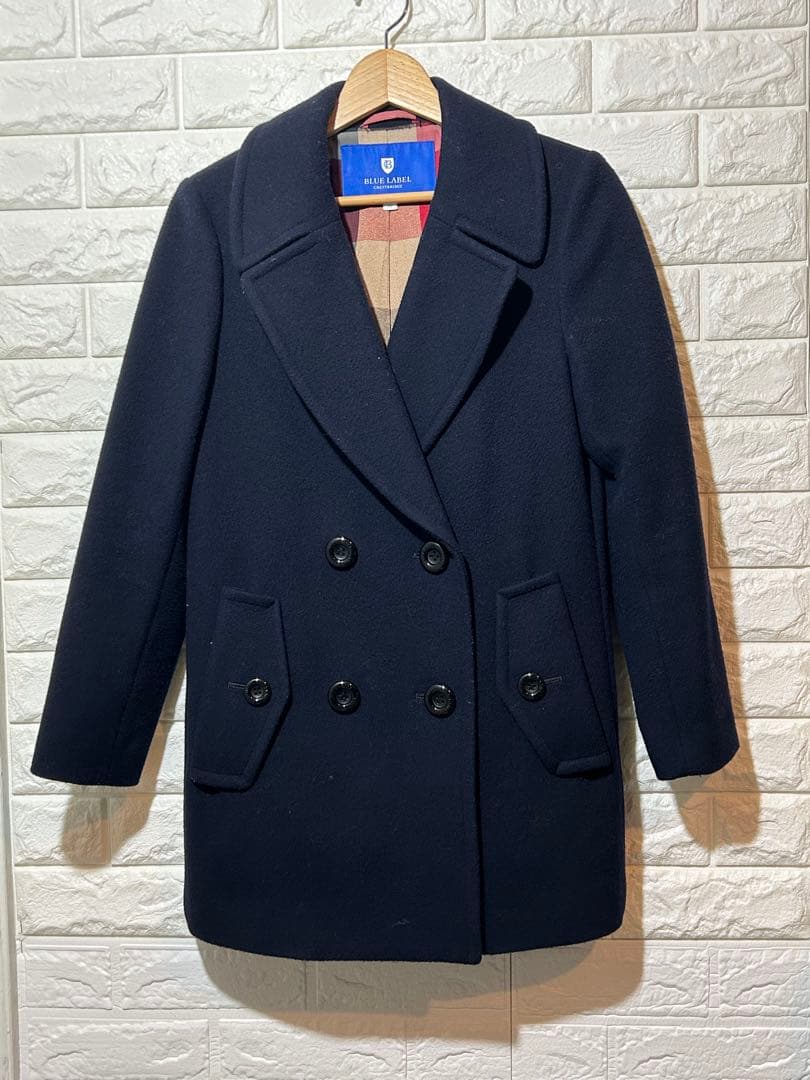 ビーバーメルトンショートチェスターコートネイビー