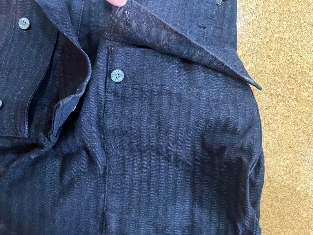 美品 Nigel Cabourn ネイバル ダンガリー 50 ネイビー ライブロ