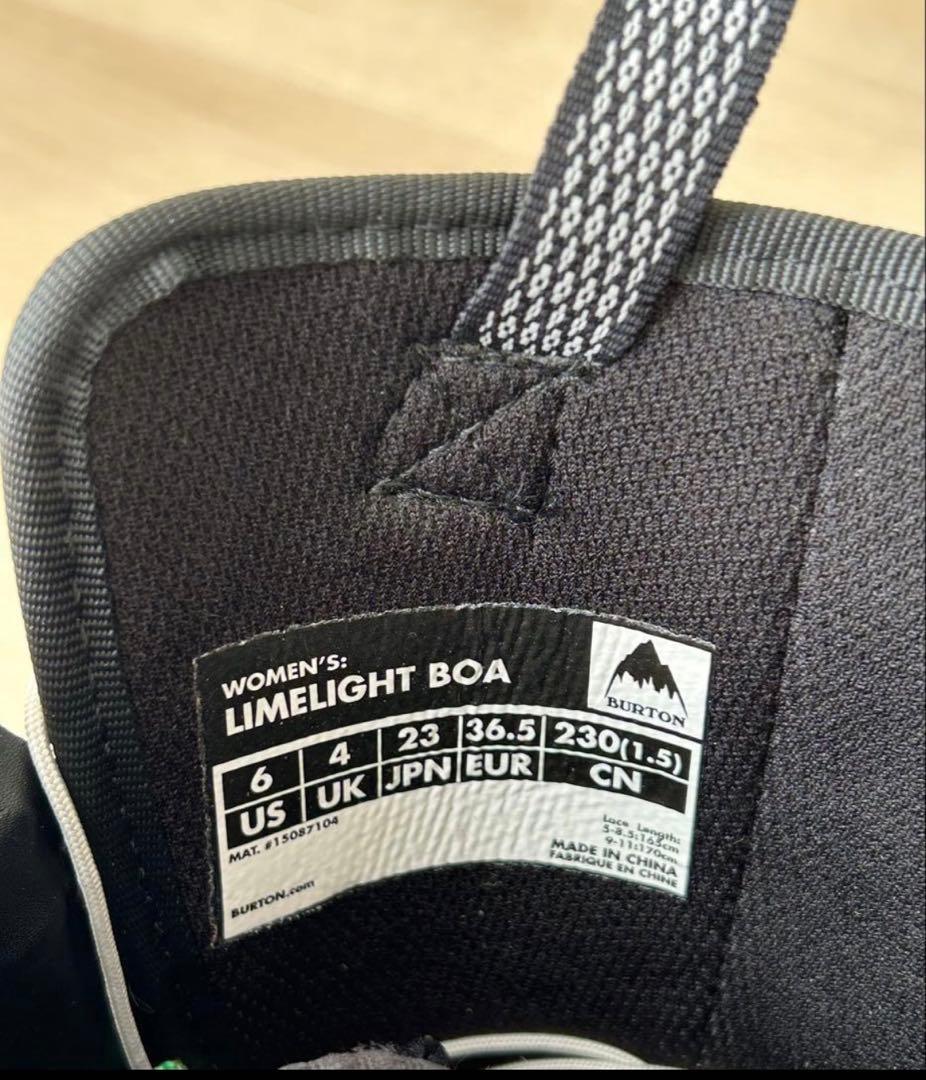 【美品】BURTON バートン ライムライト ボアスノーボード ブーツ 23㎝