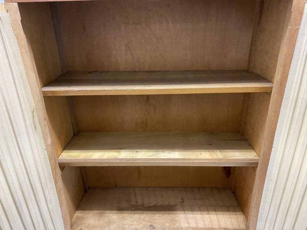 昭和レトロ 天童木工 木製キャビネット 食器棚 サイドボード 古家具 収納棚