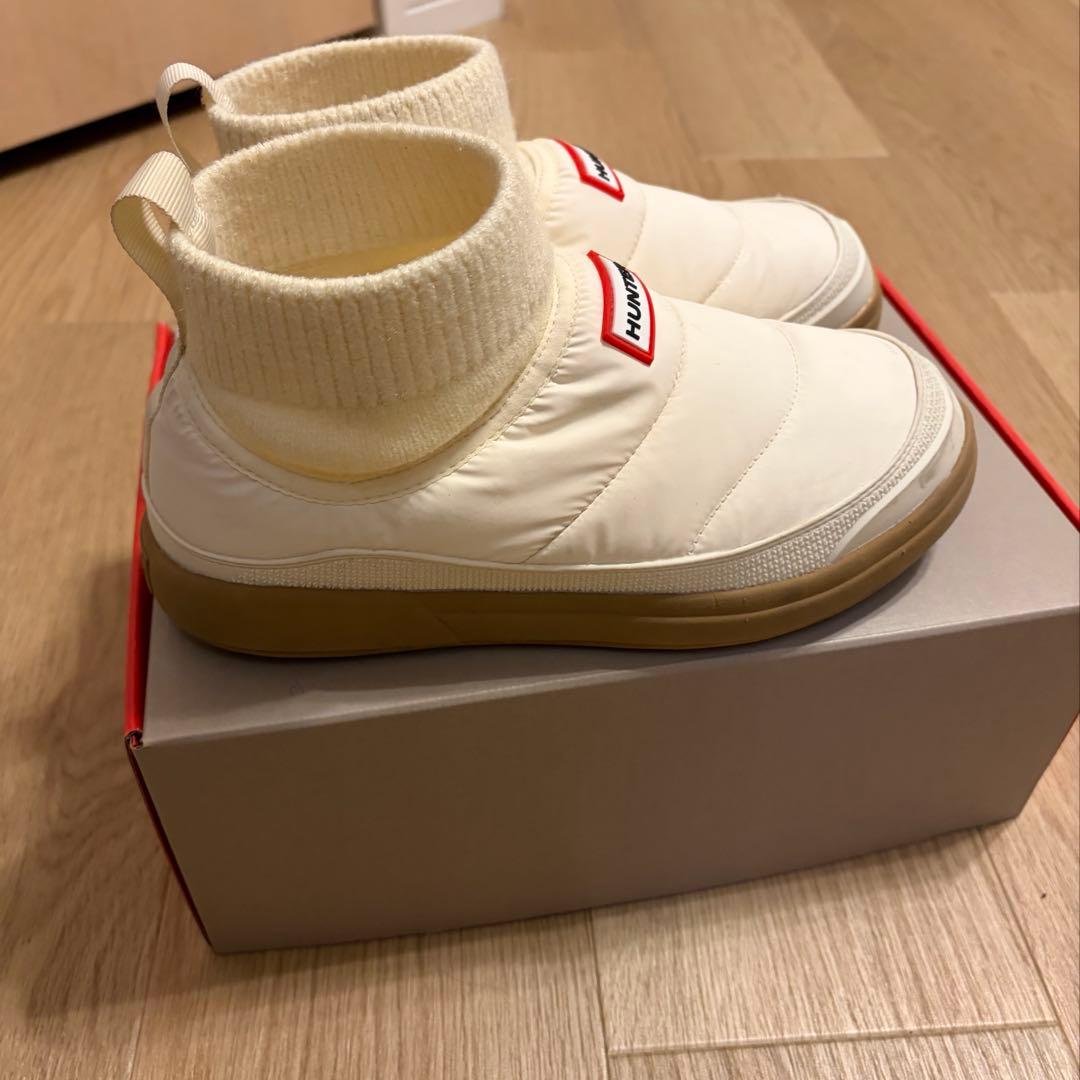 HUNTER ホワイト ブーツ