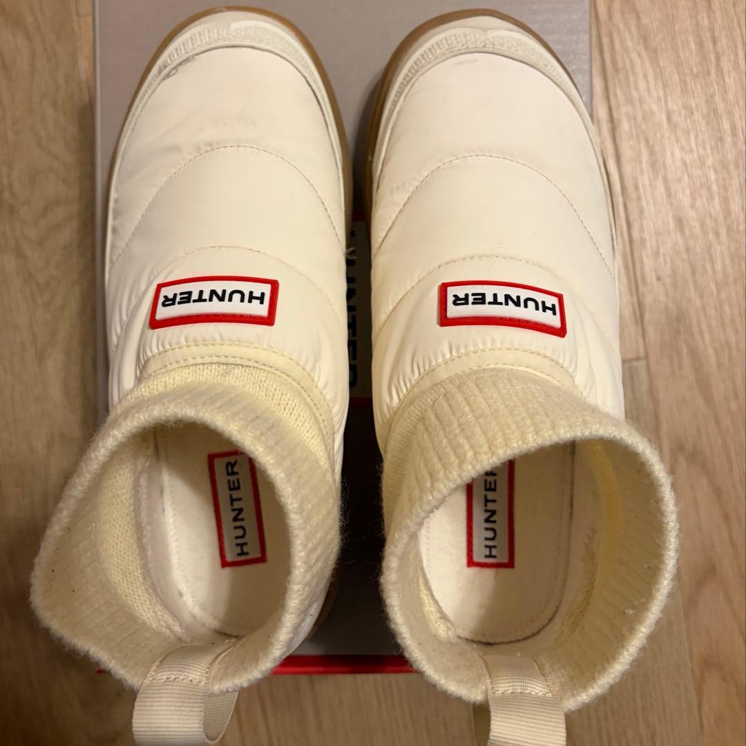 HUNTER ホワイト ブーツ