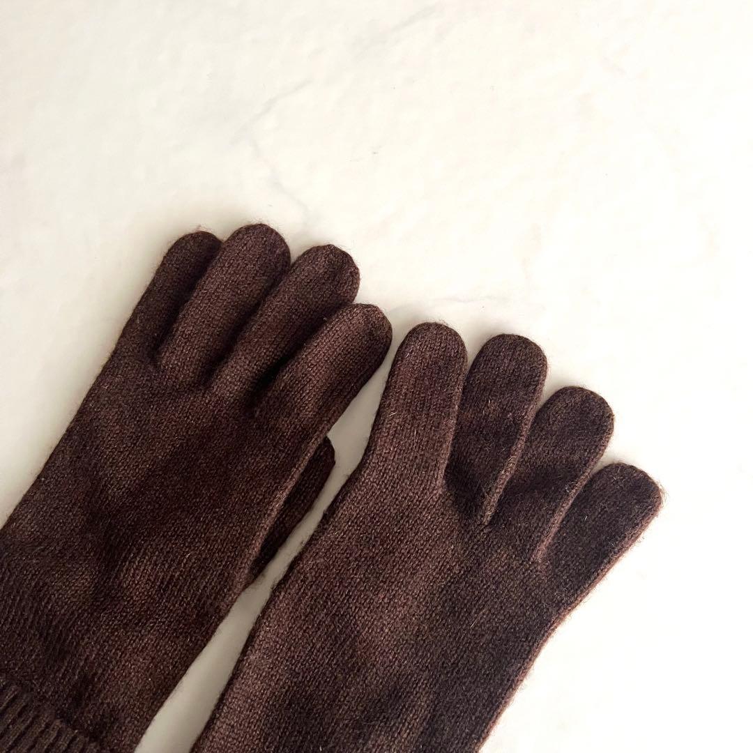 希少 エルメス マルジェラ期 手袋 ニット Hロゴ ブラウン ヴィンテージ