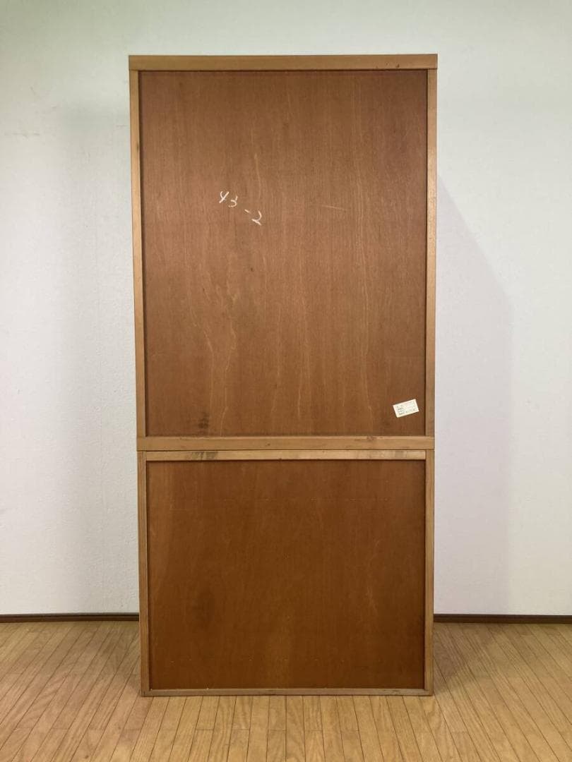 浅川木工 ヴィンテージ風 食器棚 90 飾り棚 キャビネット ダークブラウン