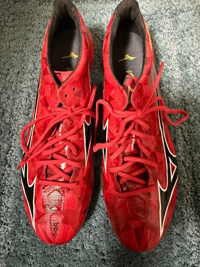 新品未使用 ミズノ アルファ2 JAPAN 28.0cm 赤 日本製