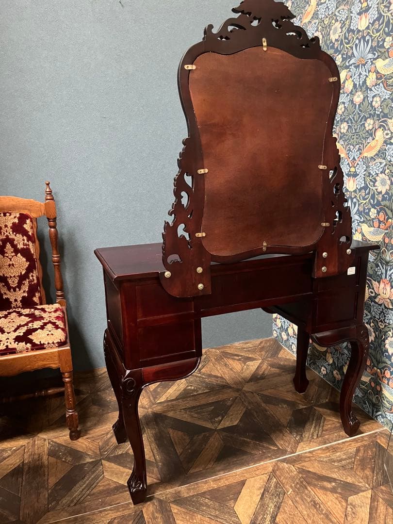 waku＊ドレッサー 鏡 ミラー 化粧台 鏡台 アンティークビンテージ