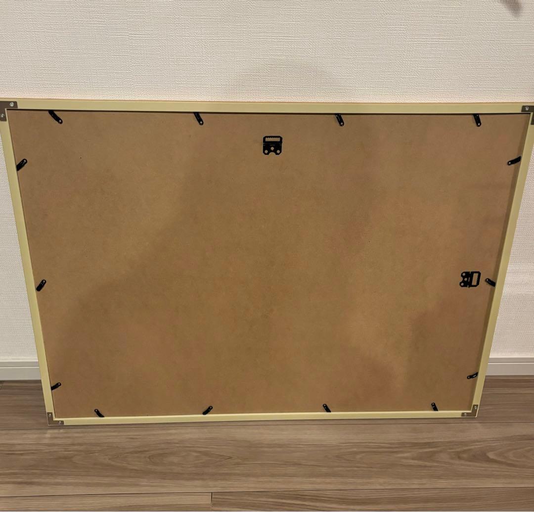 ニトリA1サイズポスターフレーム マット付N3 ライトブラウン ポスター付き