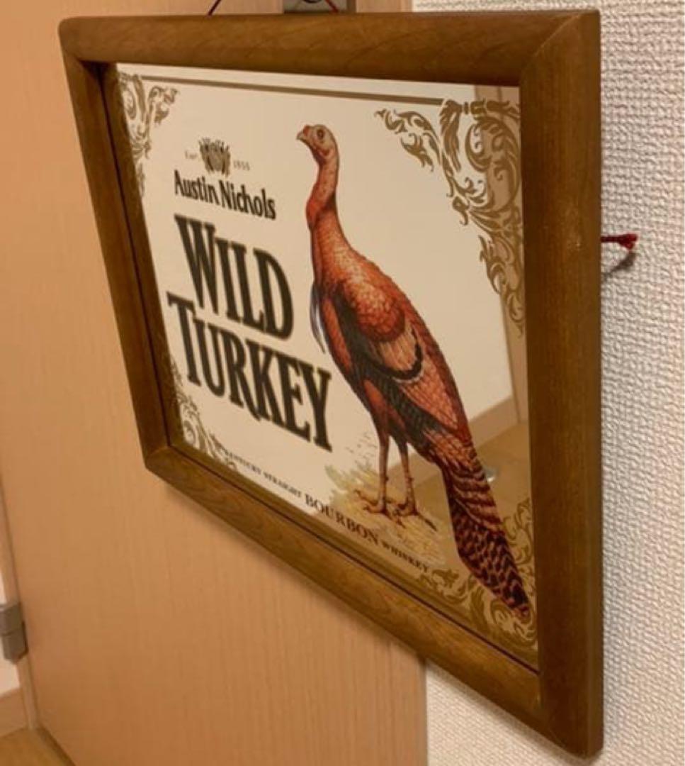 Wild Turkey パブミラー　壁掛けアート　ワイルドターキー